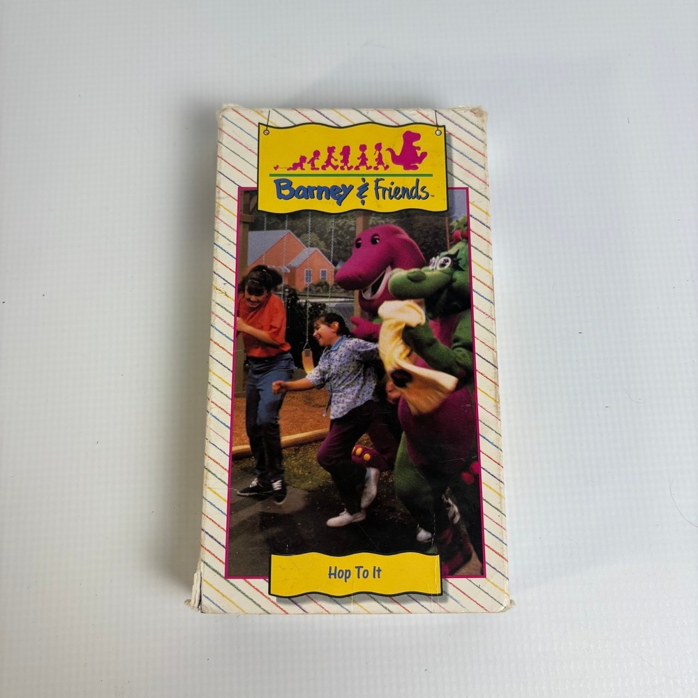 Barney & Friends Hop To It VHS 1992 Time Life Video Vintage Kids Exercise Tape